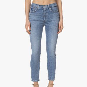 Re/Done 90s High Rise Ankle Crop Jeans Light Stone 27